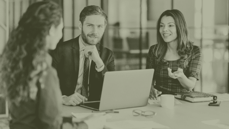 Primary care recruitment consultation meeting discussing permanent GP Practice Manager role and long term hiring strategy