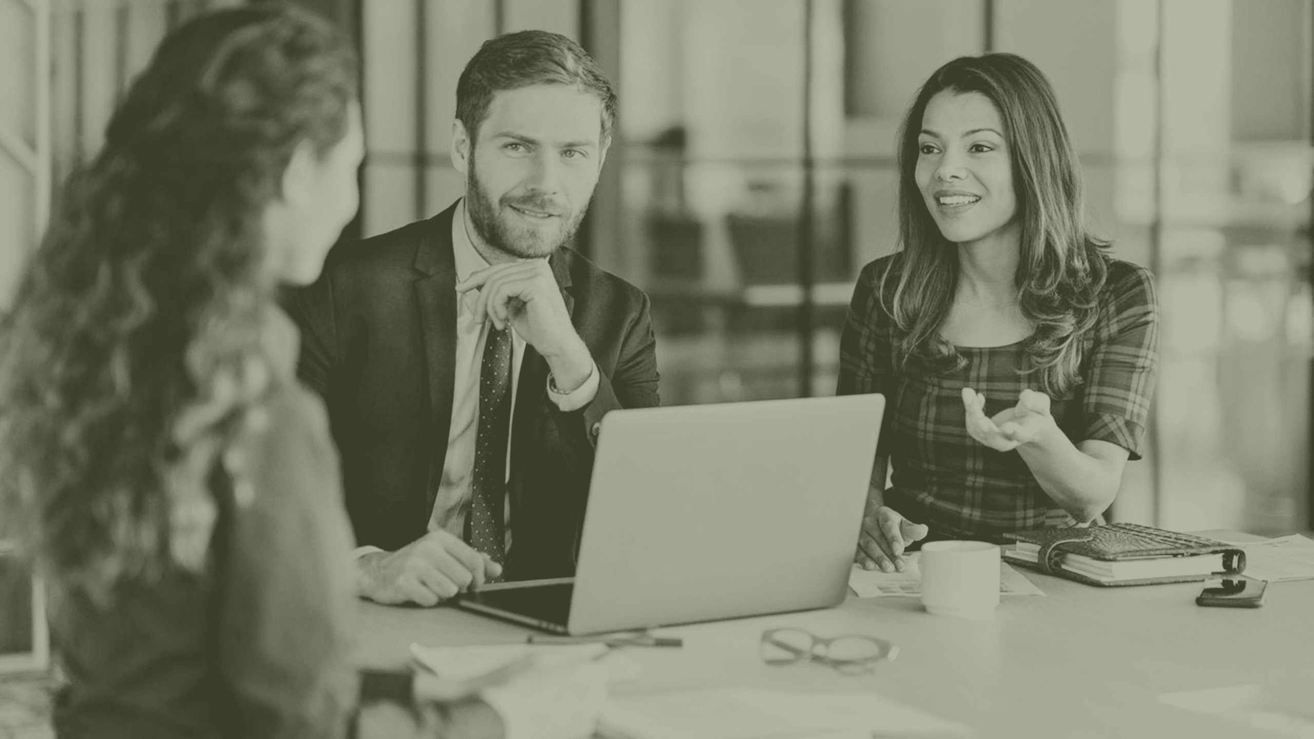 Primary care recruitment consultation meeting discussing permanent GP Practice Manager role and long term hiring strategy